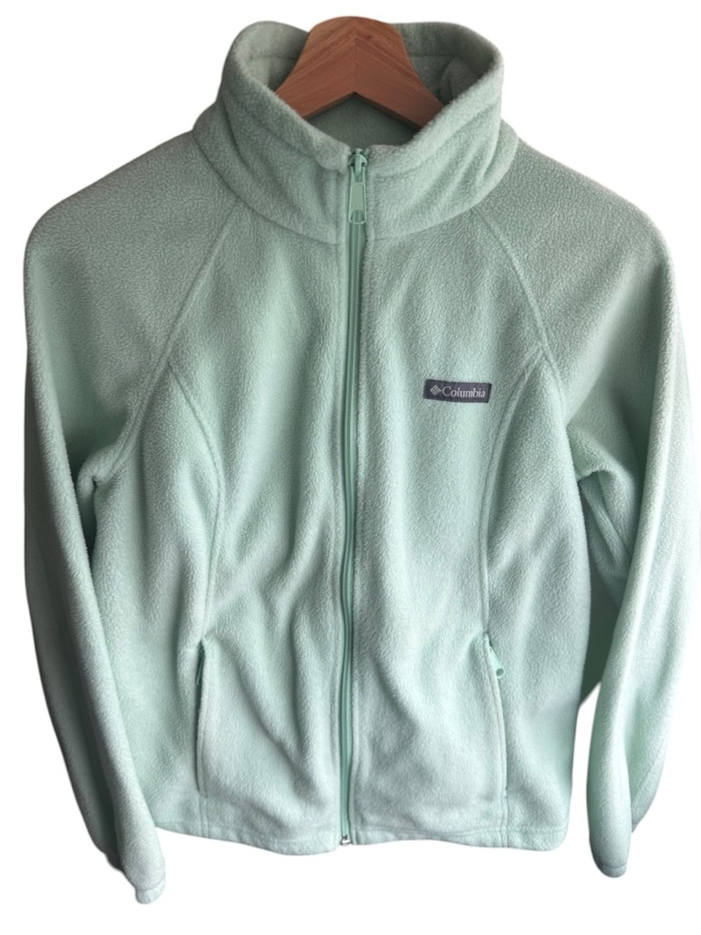 Columbia Mint Green Full-Zip Fleece Jacket